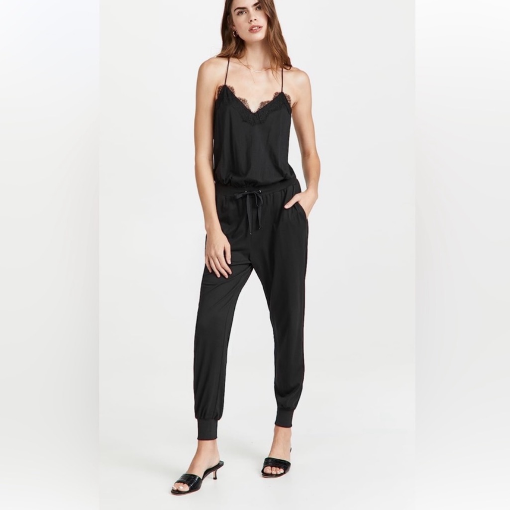 Cami Nyc Estella Lace Trim Jersey Jumpsuit